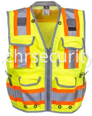 Unisex High Visibility Green Class 2 Engineer Vest